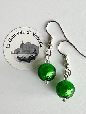 Ohrhänger Kugel Murano Glas 10mm 
