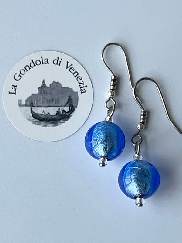 Ohrhänger Kugel Murano Glas 10mm 