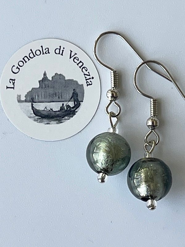 Ohrhänger Kugel Murano Glas 10mm 