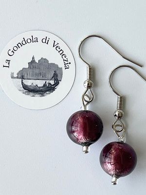 Ohrhänger Kugel Murano Glas 10mm 
