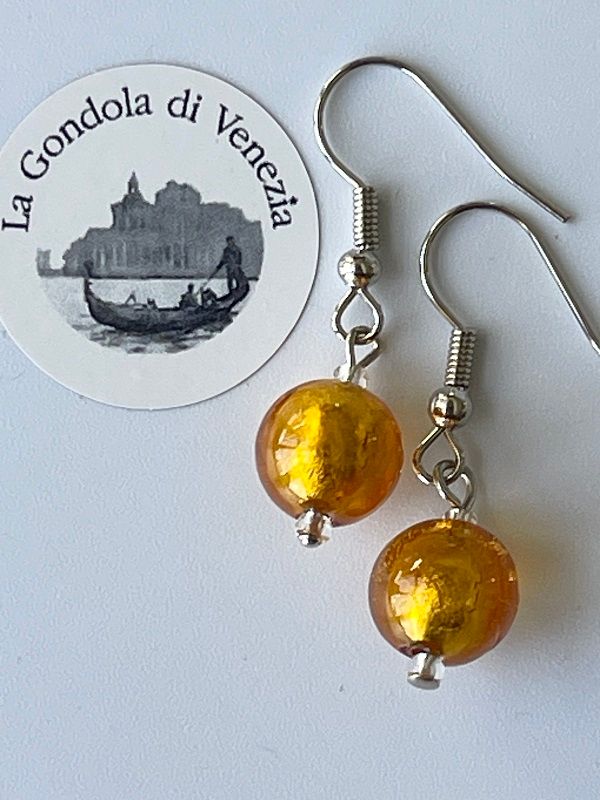 Ohrhänger Kugel Murano Glas 10mm 