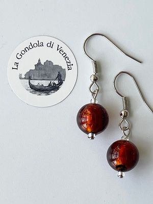 Ohrhänger Kugel Murano Glas 10mm 