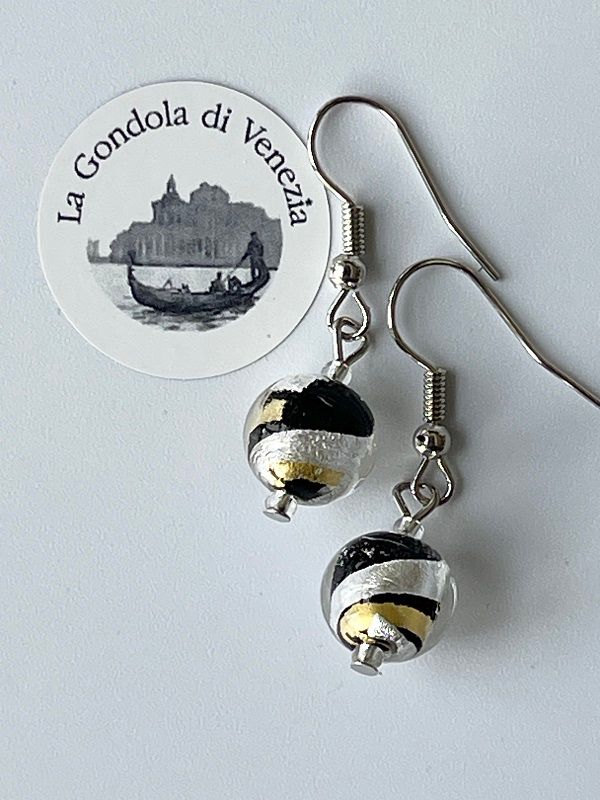 Ohrhänger Kugel Murano Glas 10mm 