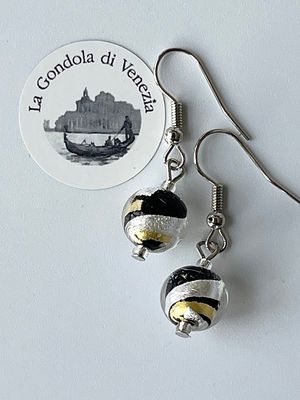 Ohrhänger Kugel Murano Glas 10mm 