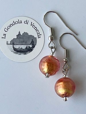 Ohrhänger Kugel Murano Glas 10mm 
