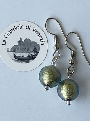 Ohrhänger Kugel Murano Glas 10mm 