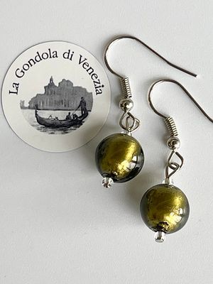Ohrhänger Kugel Murano Glas 10mm 