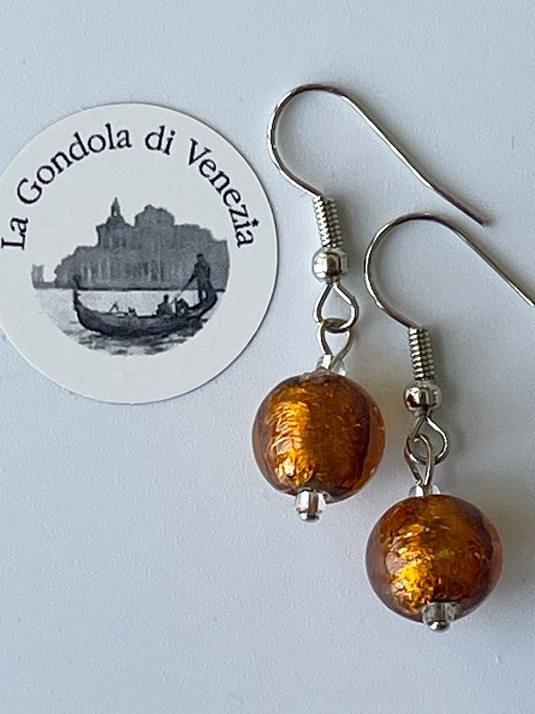 Ohrhänger Kugel Murano Glas 10mm 
