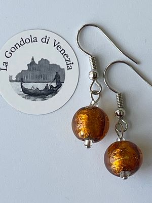 Ohrhänger Kugel Murano Glas 10mm 