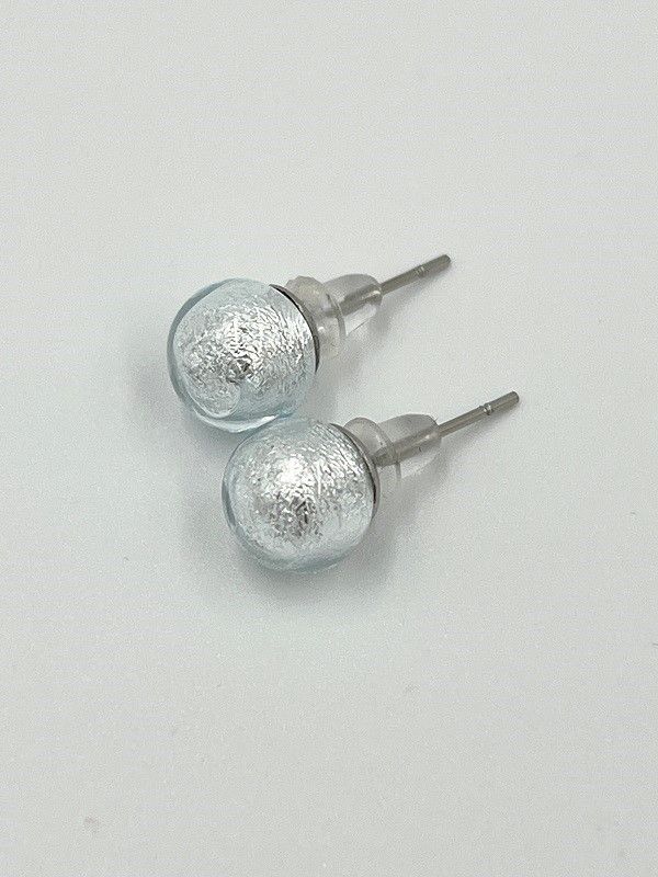 Stud earrings Murano ball 8mm