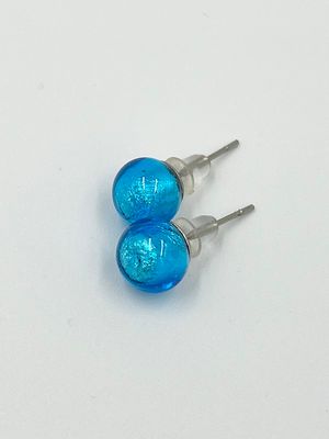 Stud earrings Murano ball 8mm