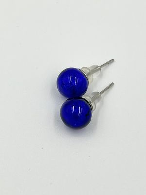 Stud earrings Murano ball 8mm
