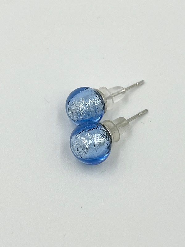 Stud earrings Murano ball 8mm