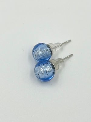 Stud earrings Murano ball 8mm