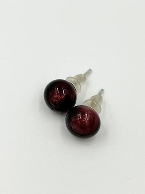 Stud earrings Murano ball 8mm