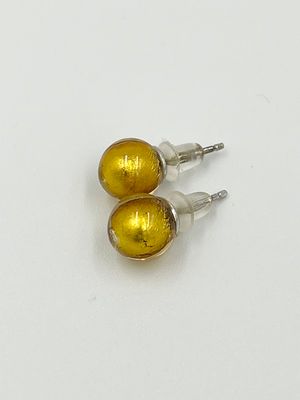Stud earrings Murano ball 8mm