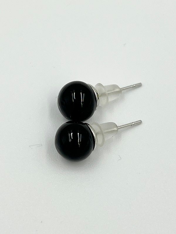 Stud earrings Murano ball 8mm