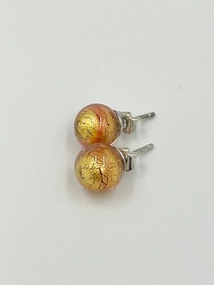 Stud earrings Murano ball 8mm