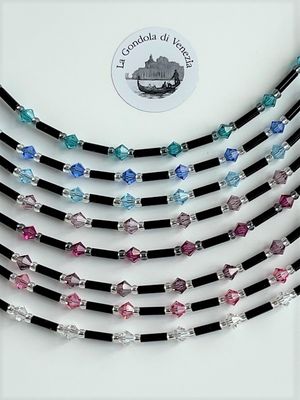 Kette Preciosa Glitzer Glas