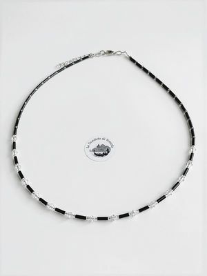 Collier Preciosa Glitzer Glas