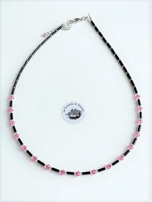 Collier Preciosa Glitzer Glas