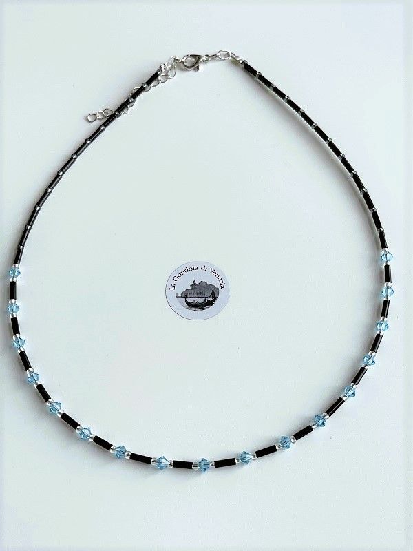 Collier Preciosa Glitzer Glas