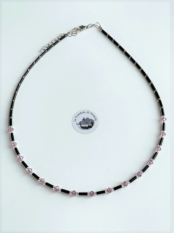 Collier Preciosa Glitzer Glas