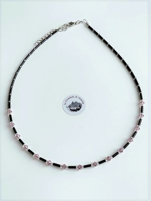 Collier Preciosa Glitzer Glas