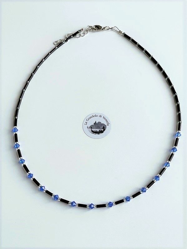 Collier Preciosa Glitzer Glas