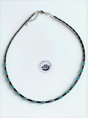 Collier Preciosa Glitzer Glas