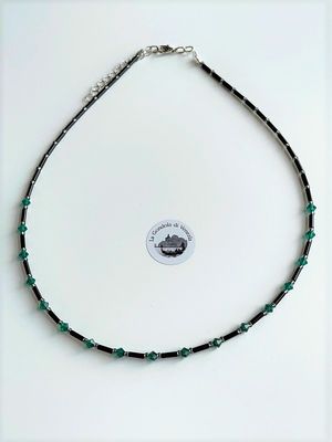 Collier Preciosa Glitzer Glas