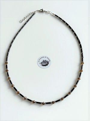 Collier Preciosa Glitzer Glas