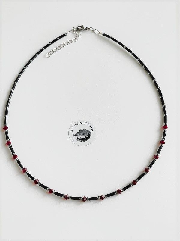 Collier Preciosa Glitzer Glas