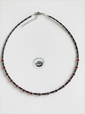 Collier Preciosa Glitzer Glas