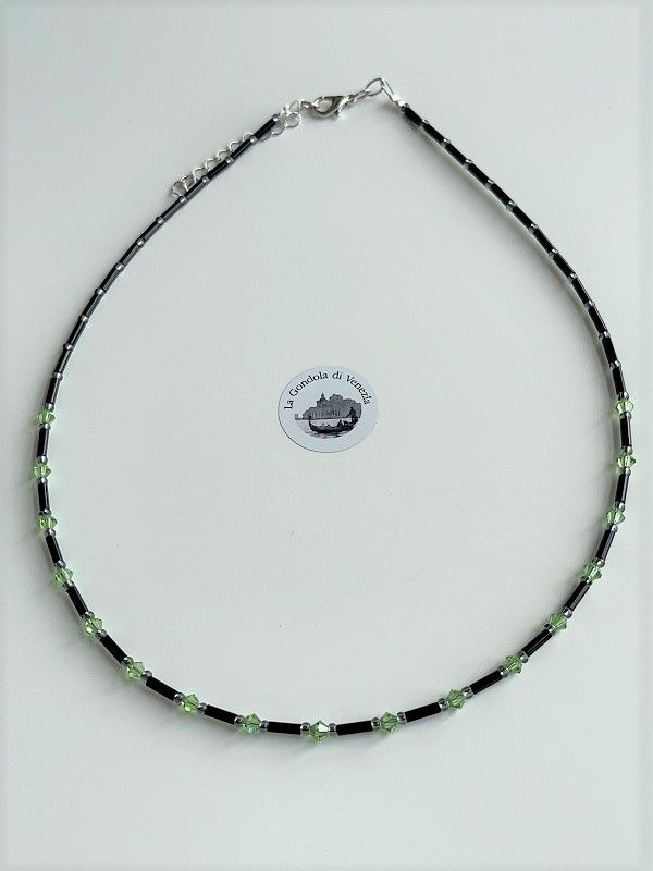Collier Preciosa Glitzer Glas