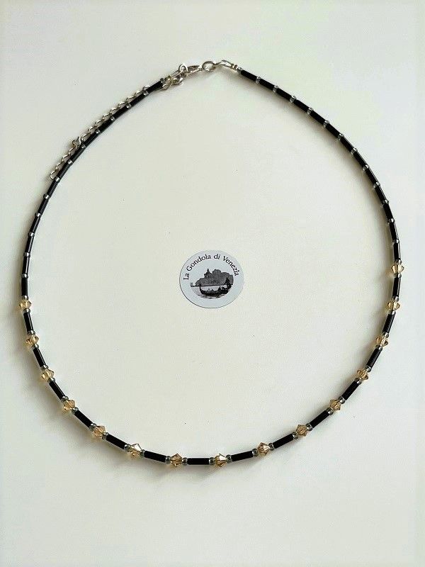 Collier Preciosa Glitzer Glas