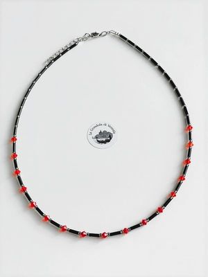 Collier Preciosa Glitzer Glas