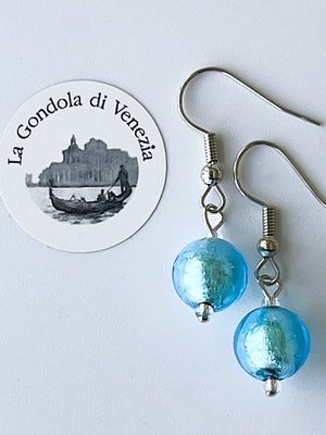 Ohrhänger Kugel Murano Glas 10mm 