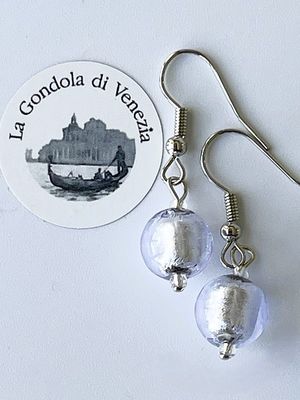 Ohrhänger Kugel Murano Glas 10mm 