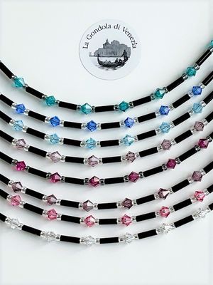 Kette Preciosa Glitzer Glas