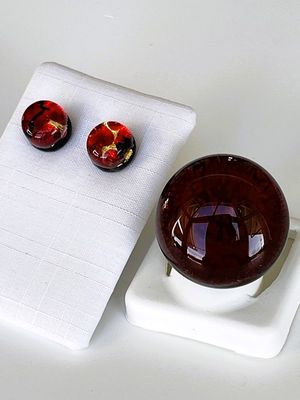 Set Murano Ring + Stud Earrings