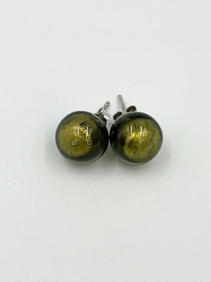 Stud earrings Murano ball 10mm