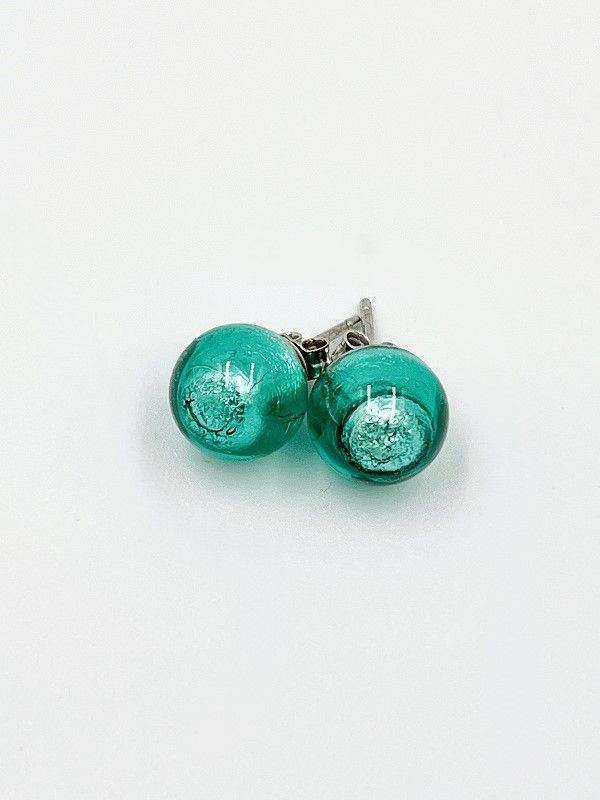 Stud earrings Murano ball 10mm