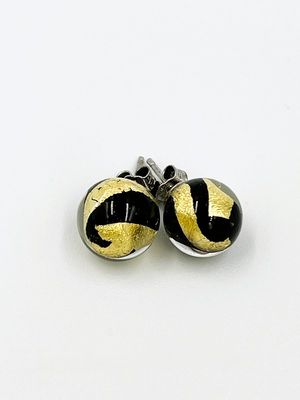 Stud earrings Murano ball 10mm