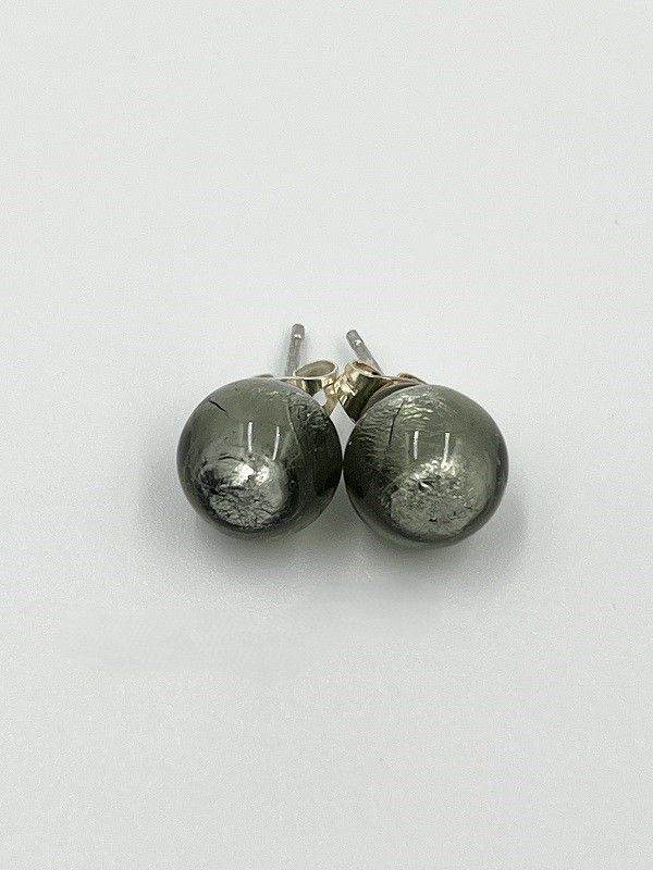 Stud earrings Murano ball 10mm