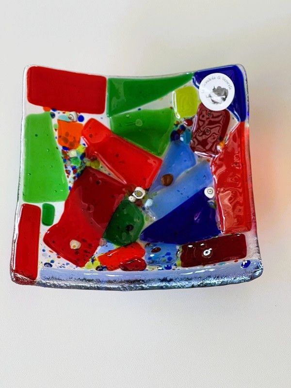 Murano Glass bowl 14x14cm  -Unique piece-