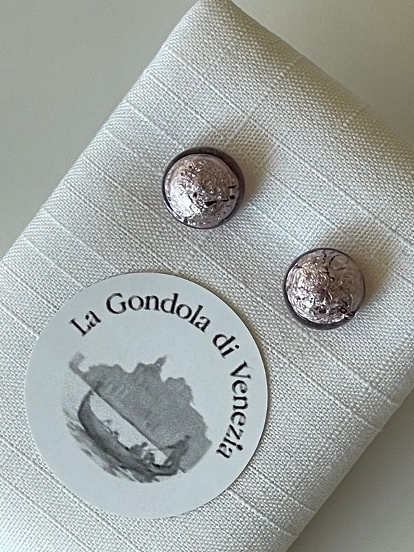 Stud earrings Murano 8mm