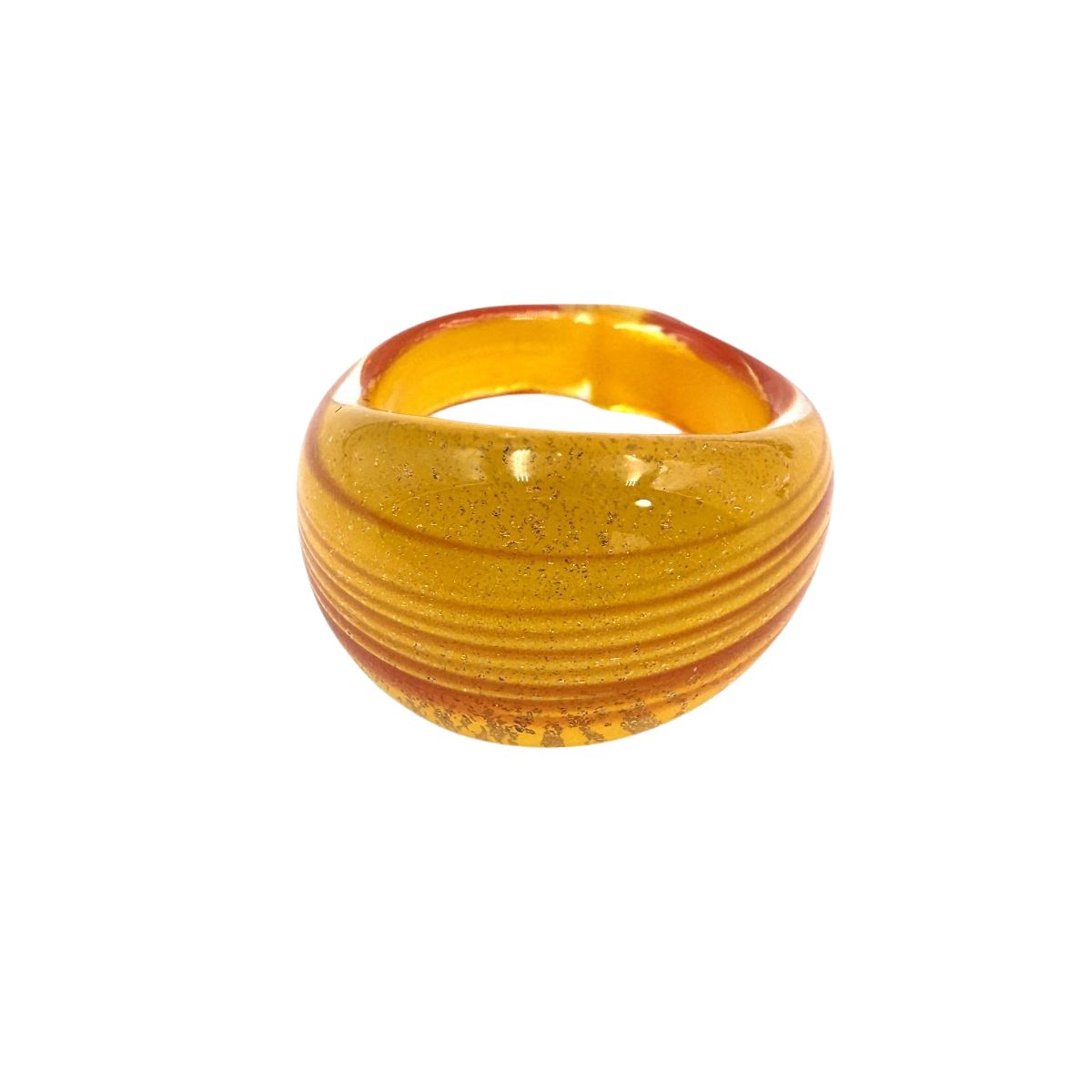 Ring Murano domed, striped