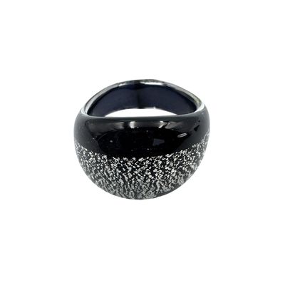 Ring Murano, black/silver
