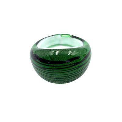 Murano ring domed, striped